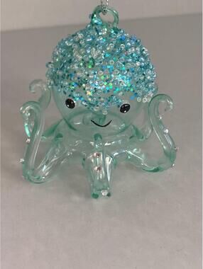 St. Nicholas Square Glass Blown Warm Wishes Octopus Christmas Ornament (3.25" H)